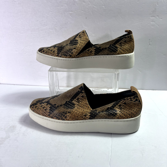 Vince Sneakers Womens 7.5M EUR 37.5 Saxon 2 Snakeskin Leather Platform Slip On - Picture 8 of 12